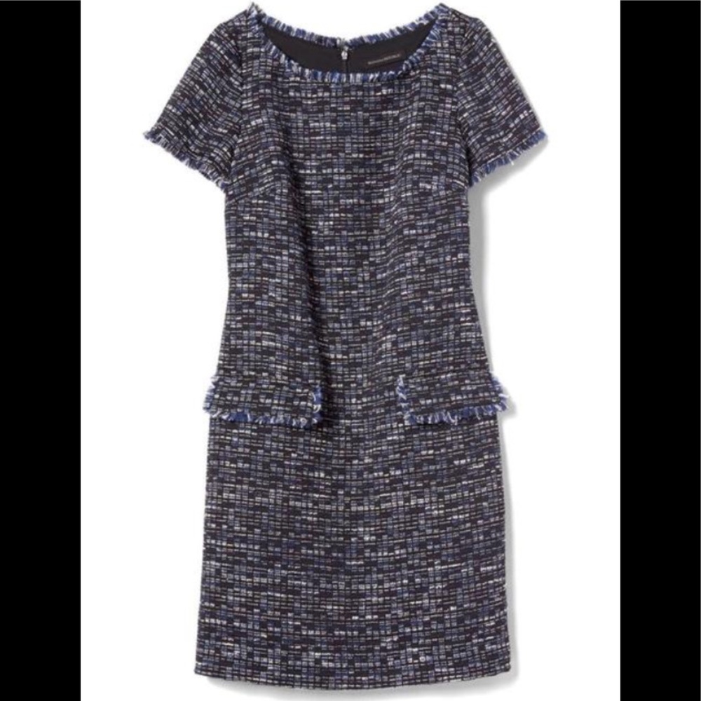 Banana Republic tweed dress navy sz 8